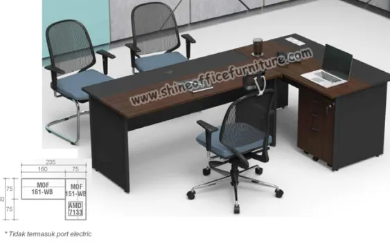 Meja Kerja Kantor Konfigurasi Modera Eco Office eco_office_konfigurasi_l_direktur