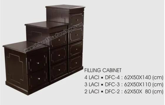 Filling Cabinet DFC - 4 : Filling Cabinet Donati 4 laci. Uk. 62 X 50 X 140<br>DFC - 3 : Filling Cabinet Donati 3 laci. Uk. 62 X 50 X 110<br>DFC - 2 : Filling Cabinet Donati 2 laci. Uk. 62 X 50 X 80 filling_cabinet_melamic