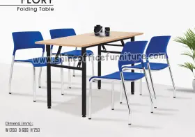 Home Furniture Folding Table / Meja Lipat Kotak <br>Indachi INCO Series flory