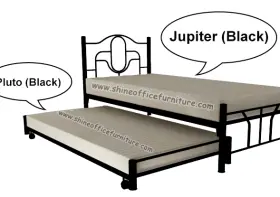 Home Furniture Tempat Tidur Jupiter & Pluto Black Ranjang -Single Bed jupiter_pluto_black_ranjang_single_bed