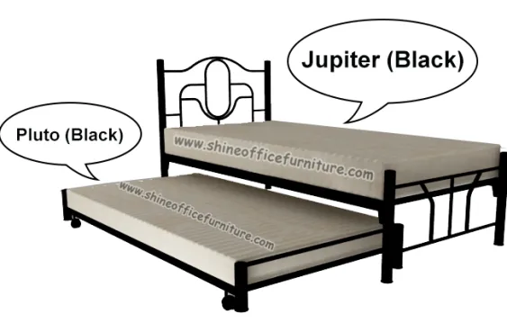 Home Furniture Tempat Tidur Jupiter & Pluto Black Ranjang -Single Bed jupiter_pluto_black_ranjang_single_bed