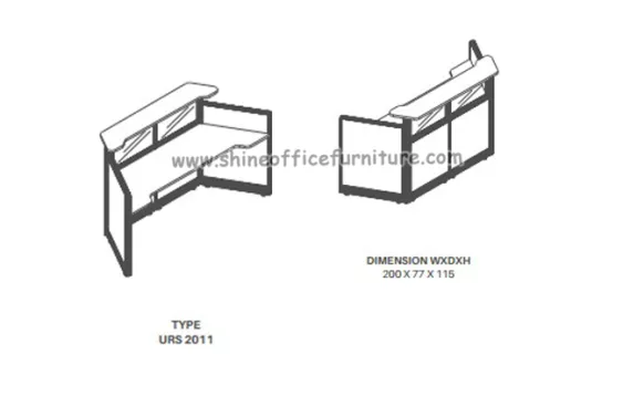 Meja Resepsionis Keterangan Ukuran urs_2011_sket